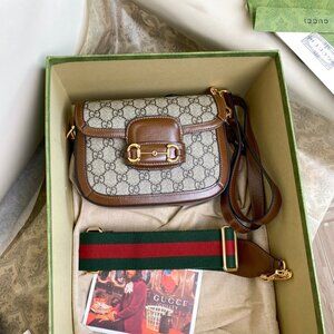 Gucci Horsebit 1955 Brown Shoulder Bag